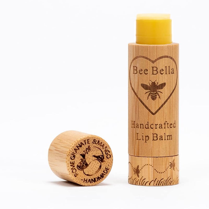 Bee Bella Lip Balm, Pomegranate Mango, 3 Pack - Moisturizing Lip Care, 100% Natural, Original Organic Beeswax with Vitamin E, Handmade in USA - Image 3